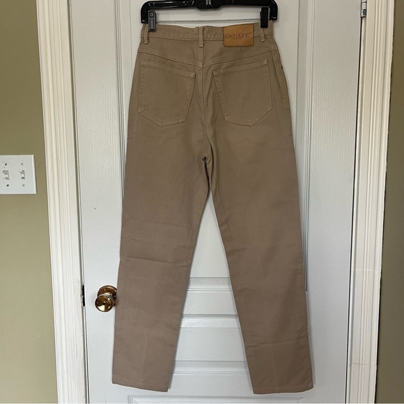 Karen Kane Straight Jeans High-Waisted Women Size 4 Cream Beige 100% Cotton - Picture 2 of 9